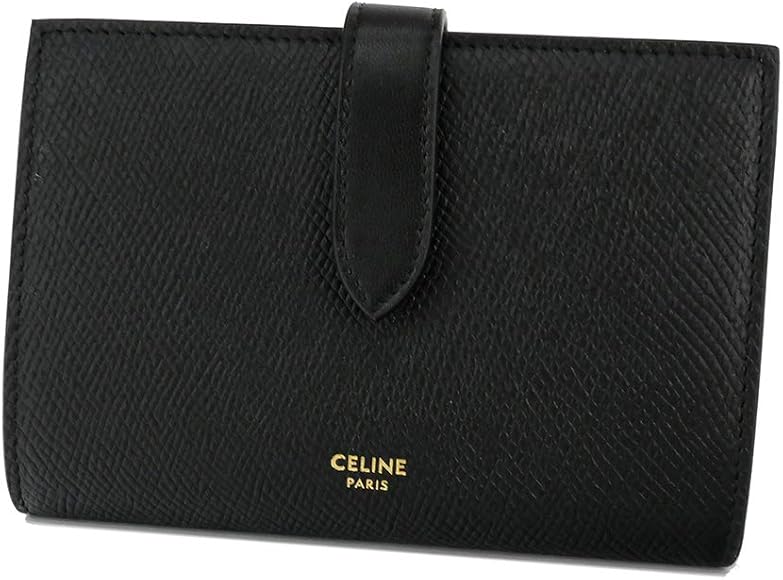 CELINE ブラック レザー 二つ折り財布
